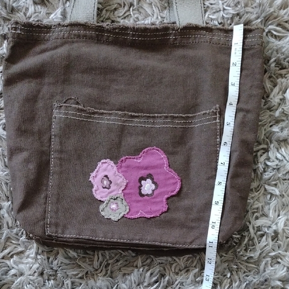 Brown Floral Tote Bag - Picture 3 of 9